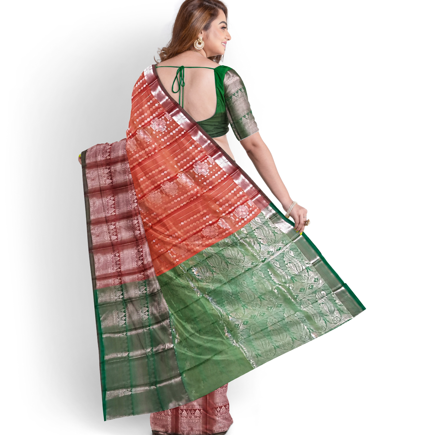 Art Silk with Traditional Border, Zari Work
