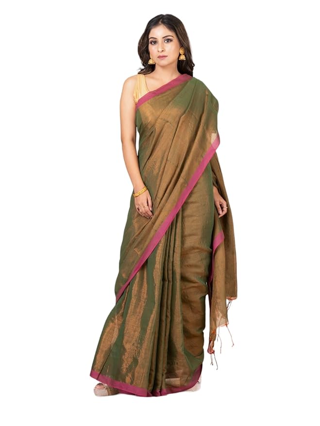 Handloom Pure Tissue Linen Saree