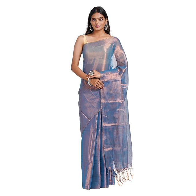 Handloom Pure Tissue Linen Saree