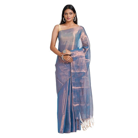 Handloom Pure Tissue Linen Saree