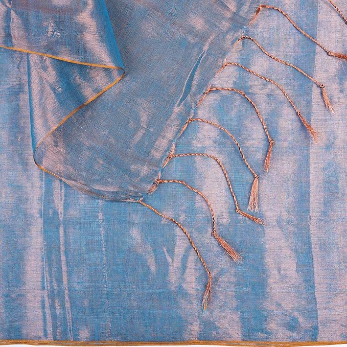 Handloom Pure Tissue Linen Saree