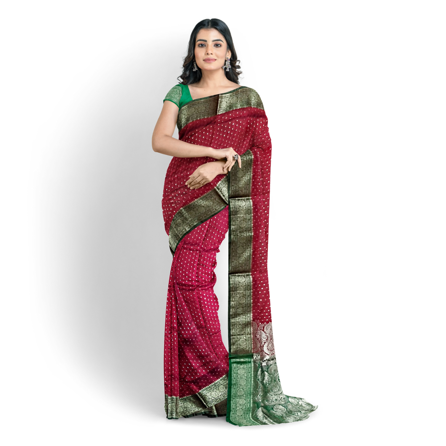 Banarasi Silk Buti Work Saree