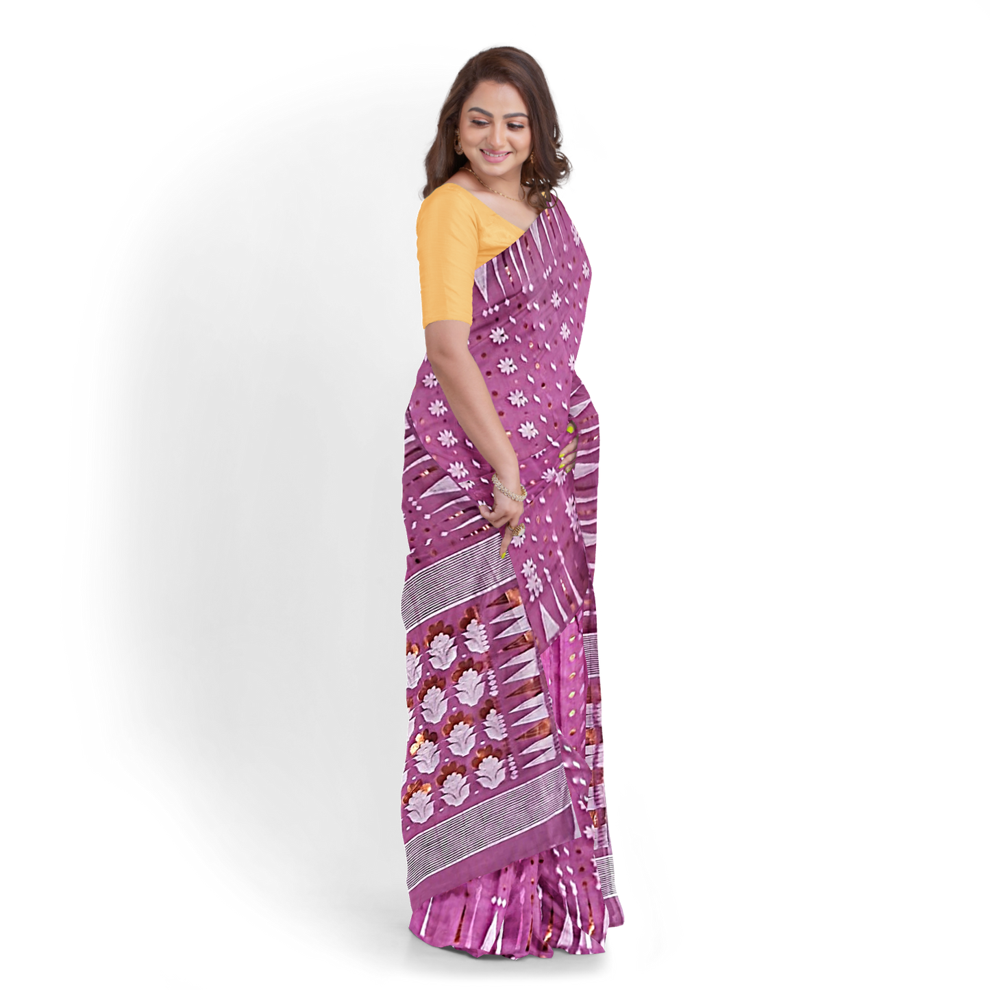 অভিনব রেপিয়ার জ্যাকার্ড সিল্ক শাড়ি