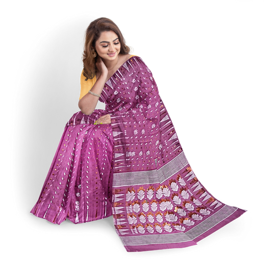 फैंसी रैपिअर जैक्वार्ड सिल्क साड़ी