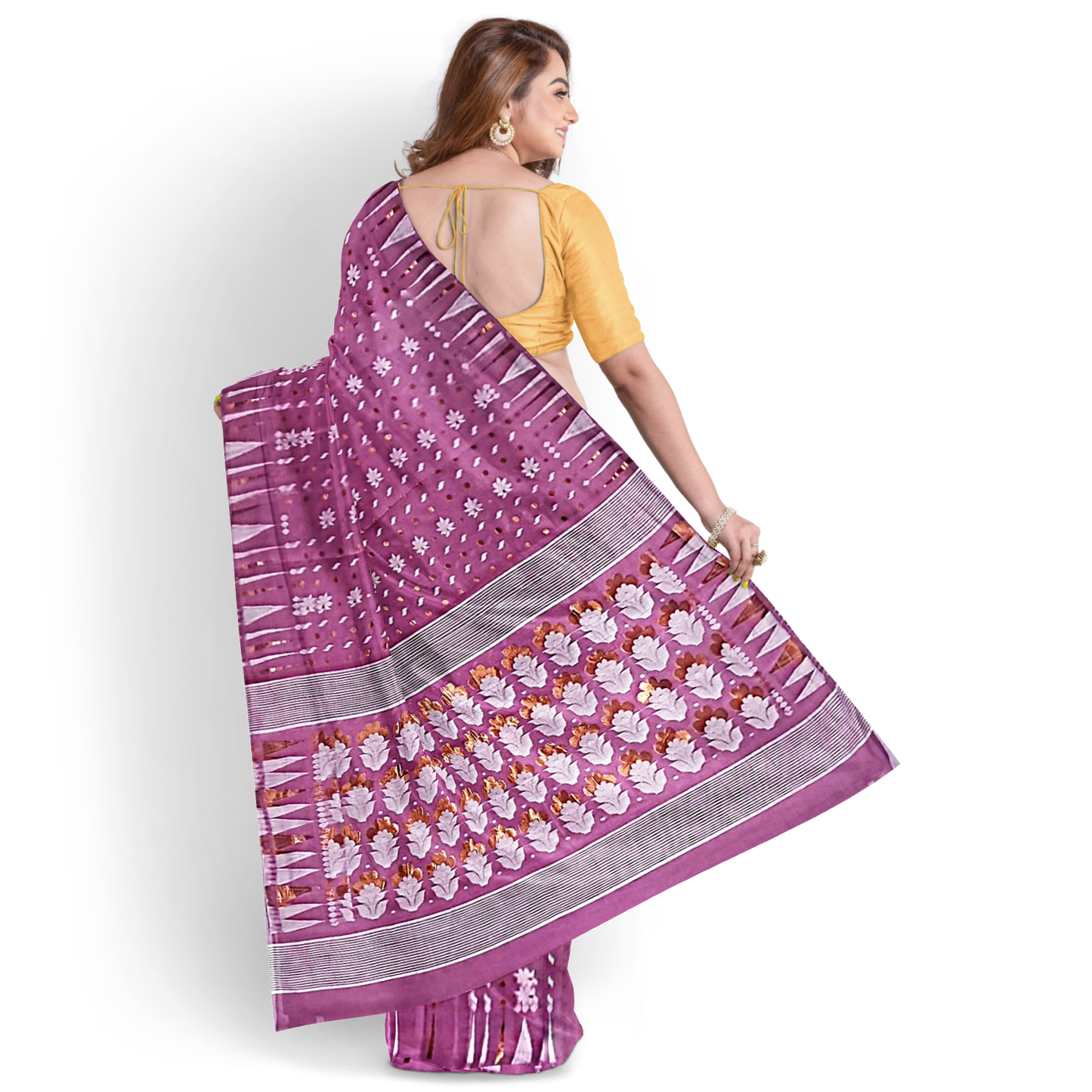 অভিনব রেপিয়ার জ্যাকার্ড সিল্ক শাড়ি